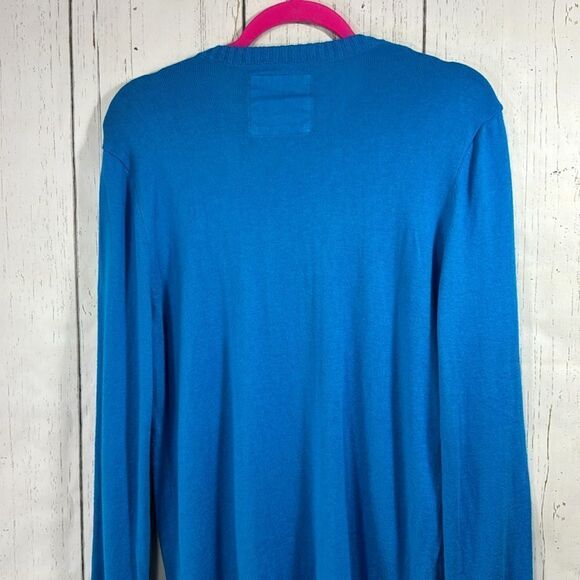 Hollister Mens Aqua Blue V Neck Sweater Coastal Preppy Classic Casual Everyday - Picture 12 of 13